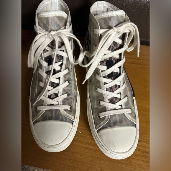 Dior B23 High-Top Sneakers Leopard Canvas Print Unisex Size 41 Women’s 10 RARE - Picture 7 of 14